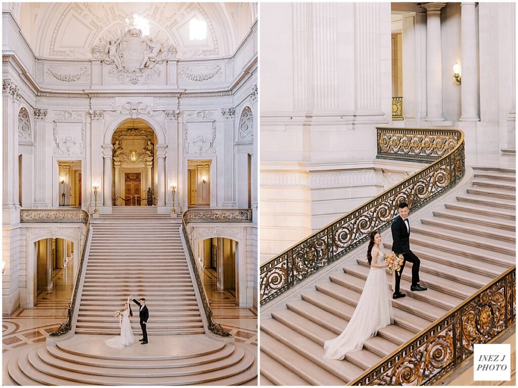 SF city hall wedding photo
