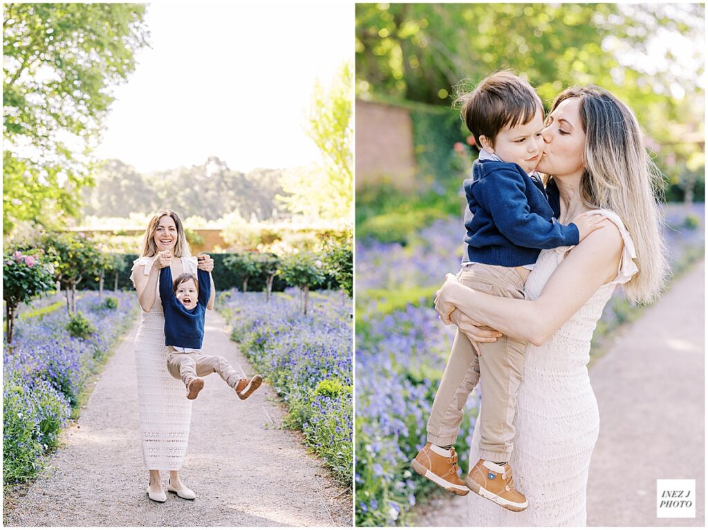 mother and son at Filoli 