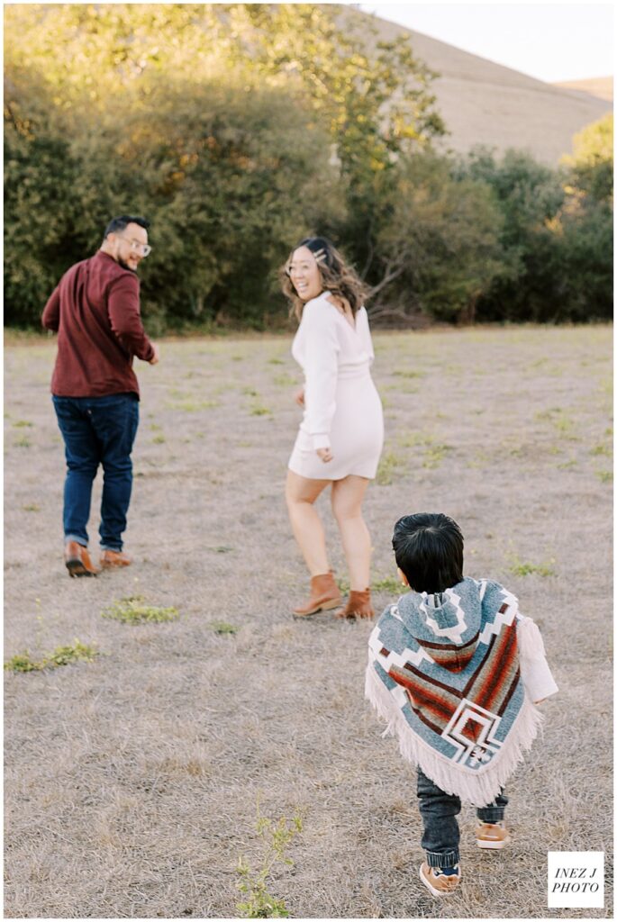 Bay Area family playing with toddler