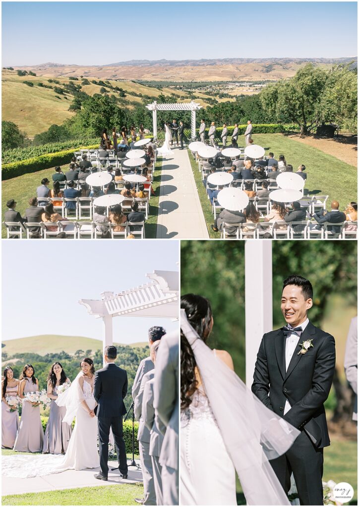 wedding ceremony at willow heights mansion