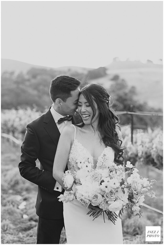 bride groom at willow heights mansion wedding